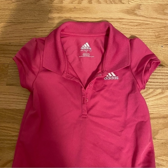 Adidas Ruffle Polo Dress Sz 5 Girls Kids Pink Collared - Picture 6 of 6
